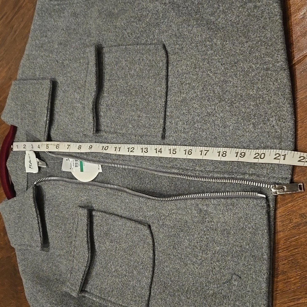 Planet Heart Gray Fleece Zip Up Crop Jacket - Picture 8 of 10